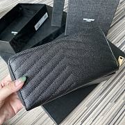 YSL Monogram Zip Around Wallet In Gold 35809 Size 19cm - 2