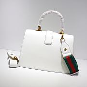 Gucci Dionysus Bamboo Medium Top Handle Bag In White 34cm - 3