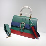Gucci Dionysus Bamboo Medium Top Handle Bag In Green 34cm - 4