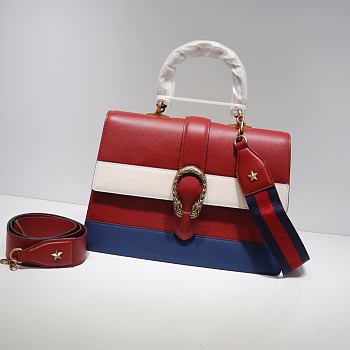 Gucci Dionysus Bamboo Medium Top Handle Bag In Red 42199 Size 34cm