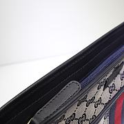 Gucci GG Canvas Shoulder Bag In Navy Blue 388926 Size 29cm - 2
