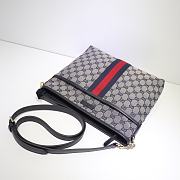 Gucci GG Canvas Shoulder Bag In Navy Blue 388926 Size 29cm - 3