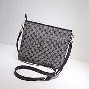 Gucci GG Canvas Shoulder Bag In Navy Blue 388926 Size 29cm - 5
