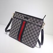Gucci GG Canvas Shoulder Bag In Navy Blue 388926 Size 29cm - 6