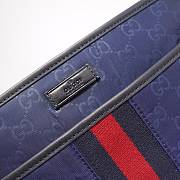 Gucci GG Canvas Shoulder Bag In Blue 388926 Size 29cm - 6