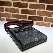 Gucci Black Small Tiger Messenger Bag 523599 Size 21x23x4cm - 5