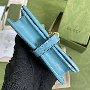 Gucci Jackie 1961 Card Case Wallet In Sky Blue 645536 Size 11x8.5x3cm - 4