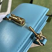 Gucci Jackie 1961 Card Case Wallet In Sky Blue 645536 Size 11x8.5x3cm - 3