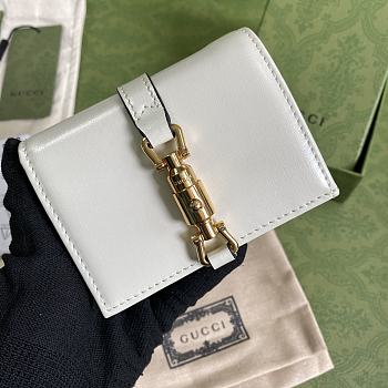 Gucci Jackie 1961 Card Case Wallet In White 645536 Size 11x8.5x3cm