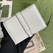Gucci Jackie 1961 Card Case Wallet In White 645536 Size 11x8.5x3cm - 2