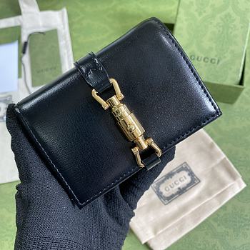 Gucci Jackie 1961 Card Case Wallet In Black 645536 Size 11x8.5x3cm