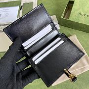 Gucci Jackie 1961 Card Case Wallet In Black 645536 Size 11x8.5x3cm - 3