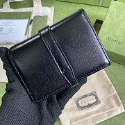 Gucci Jackie 1961 Card Case Wallet In Black 645536 Size 11x8.5x3cm - 2