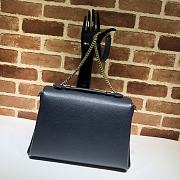Gucci GG Interlocking Chain Shoulder Bag In Dark Blue 32cm - 3