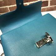Gucci GG Interlocking Chain Shoulder Bag In Ocean Blue 32cm - 6