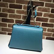 Gucci GG Interlocking Chain Shoulder Bag In Ocean Blue 32cm - 5