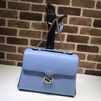 Gucci GG Interlocking Chain Shoulder Bag In Light Purple 32cm