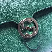 Gucci GG Interlocking Chain Shoulder Bag In Green 32cm - 2