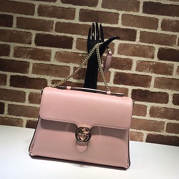 Gucci GG Interlocking Chain Shoulder Bag In Pink 32cm