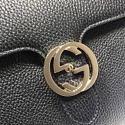 Gucci GG Interlocking Chain Shoulder Bag In Black 32cm - 3
