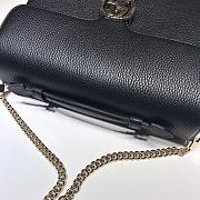 Gucci GG Interlocking Chain Shoulder Bag In Black 32cm - 2