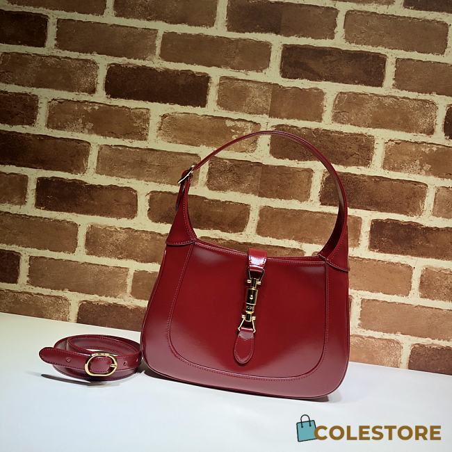Gucci Jackie 1961 Small Hobo Bag In Red 636709 Size 28x19x4.5cm - 1