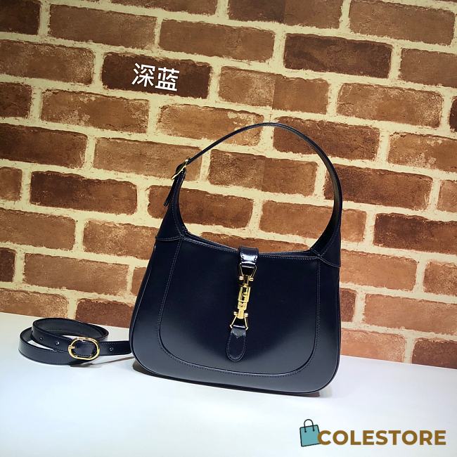 Gucci Jackie Small Hobo Bag In Blue 636709 Size 28x19x4.5cm - 1