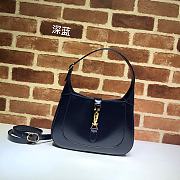 Gucci Jackie Small Hobo Bag In Blue 636709 Size 28x19x4.5cm - 1