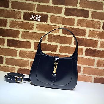 Gucci Jackie Small Hobo Bag In Blue 636709 Size 28x19x4.5cm
