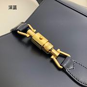 Gucci Jackie Small Hobo Bag In Blue 636709 Size 28x19x4.5cm - 2