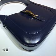 Gucci Jackie Small Hobo Bag In Blue 636709 Size 28x19x4.5cm - 3