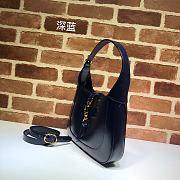 Gucci Jackie Small Hobo Bag In Blue 636709 Size 28x19x4.5cm - 4