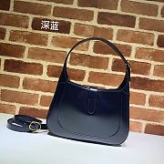 Gucci Jackie Small Hobo Bag In Blue 636709 Size 28x19x4.5cm - 6