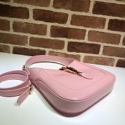 Gucci Jackie Small Hobo Bag In Pink 636709 Size 28x19x4.5cm - 4