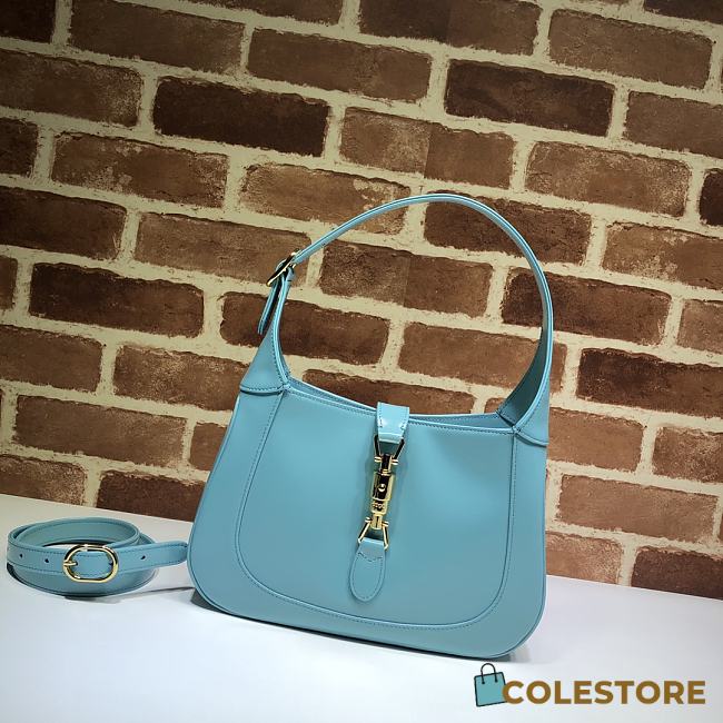 Gucci Jackie 1961 Small Hobo Bag In Light Blue 636709 Size 28x19x4.5cm - 1