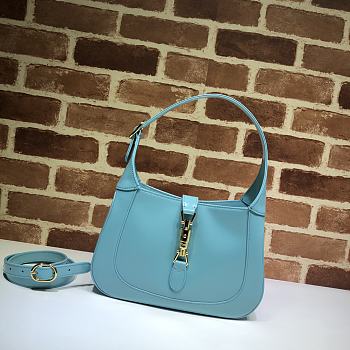 Gucci Jackie 1961 Small Hobo Bag In Light Blue 636709 Size 28x19x4.5cm