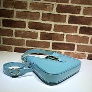 Gucci Jackie 1961 Small Hobo Bag In Light Blue 636709 Size 28x19x4.5cm - 4