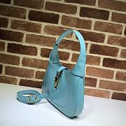 Gucci Jackie 1961 Small Hobo Bag In Light Blue 636709 Size 28x19x4.5cm - 5