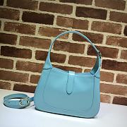 Gucci Jackie 1961 Small Hobo Bag In Light Blue 636709 Size 28x19x4.5cm - 6