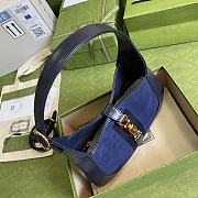 Gucci Jackie 1961 Small Hobo Bag Oean Blue 636709 Size 28x19x4.5cm - 2