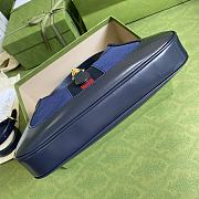 Gucci Jackie 1961 Small Hobo Bag Oean Blue 636709 Size 28x19x4.5cm - 4