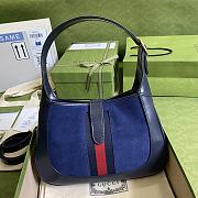 Gucci Jackie 1961 Small Hobo Bag Oean Blue 636709 Size 28x19x4.5cm - 6