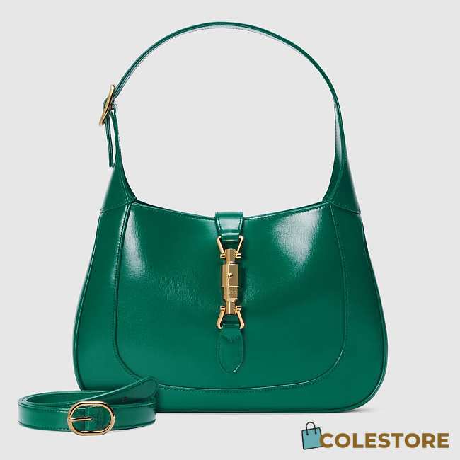 Gucci Jackie 1961 Small Hobo Bag In Green 636709 Size 28x19x4.5cm - 1