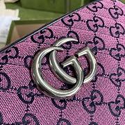 Gucci Pink and Blue Diagonal Matelassé GG Canvas Shoulder Bag 24cm - 5
