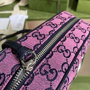 Gucci Pink and Blue Diagonal Matelassé GG Canvas Shoulder Bag 24cm - 4