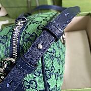 Gucci Green and Blue Diagonal Matelassé GG Canvas 24cm - 3