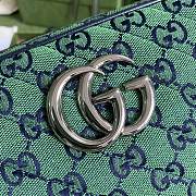 Gucci Green and Blue Diagonal Matelassé GG Canvas 24cm - 6