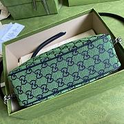 Gucci Green and Blue Diagonal Matelassé GG Canvas 24cm - 5