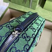 Gucci Green and Blue Diagonal Matelassé GG Canvas 24cm - 4