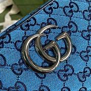 Gucci Blue Diagonal Matelassé GG Canvas Shoulder Bag 24cm - 6